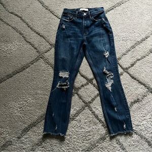Abercrombie and Fitch jeans high rise mom jeans distressed 0 / 25